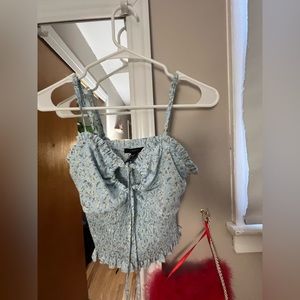 Cute blue cropped top